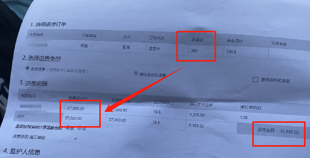 △消费者晒出的“退费单”